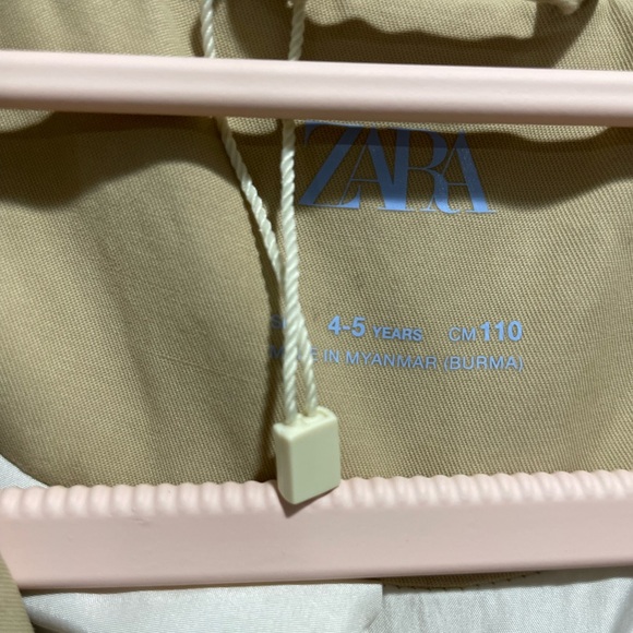 Zara Beige Tan Trench Coat Size 4-5 years 110 CM - Picture 7 of 7